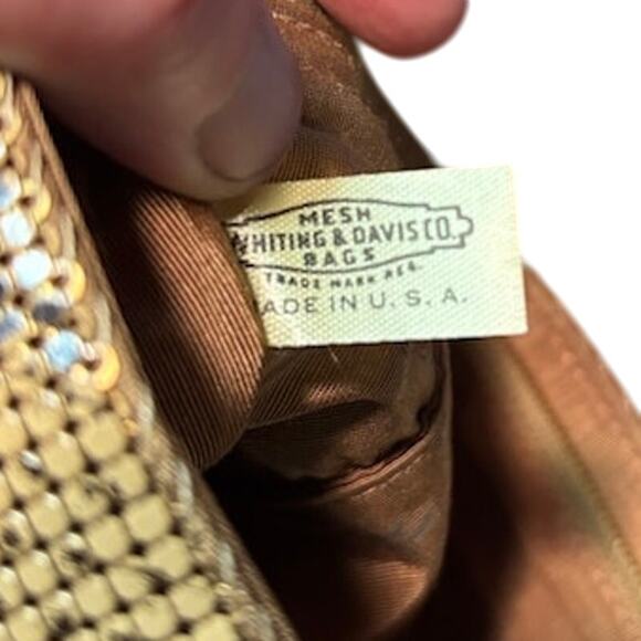 Vintage Whiting and Davis Python Snakeskin Print Mesh Coin Purse NEW old stock - Picture 6 of 9